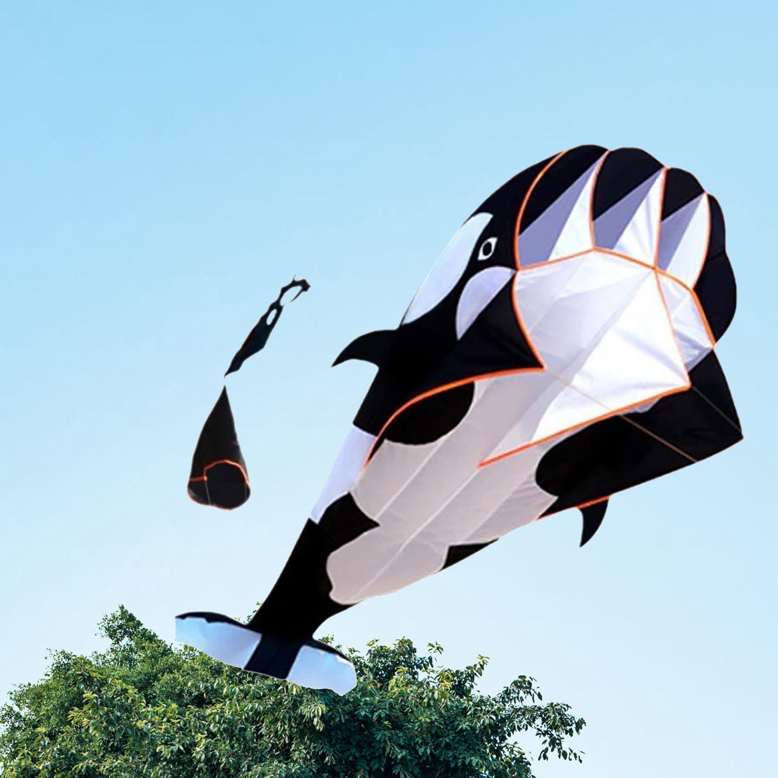 DimyFew 3D Dolphin Kite Soar with Kites String Childhood High Giant Cartoon Soft Outdoor