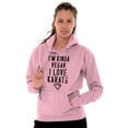 thumbnail image 5 of Vegan Love Karats Funny Diamond Lover Hoodie Sweatshirt Women Brisco Brands 2X, 5 of 6