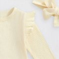 thumbnail image 4 of Gibobby Baby Girl Clothes Outfits Infant Summer Romper Soft Linen Preemie 3 6 9 12 18 24Months 2T 3T Newborn Onesie(0-3 Months,Beige), 4 of 7