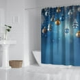 thumbnail image 2 of Shower Curtain for Bathroom Blue Balls Hanging on White Pine Branches with Snowflakes Shower Curtains Durable Modern Bath Curtain Hooks Included,72x72Inch, 2 of 5