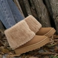 thumbnail image 3 of Women's Outdoor Snow Boots - Fluffy Faux Fur Lined Short Platform Casual Shoes, 3 of 9