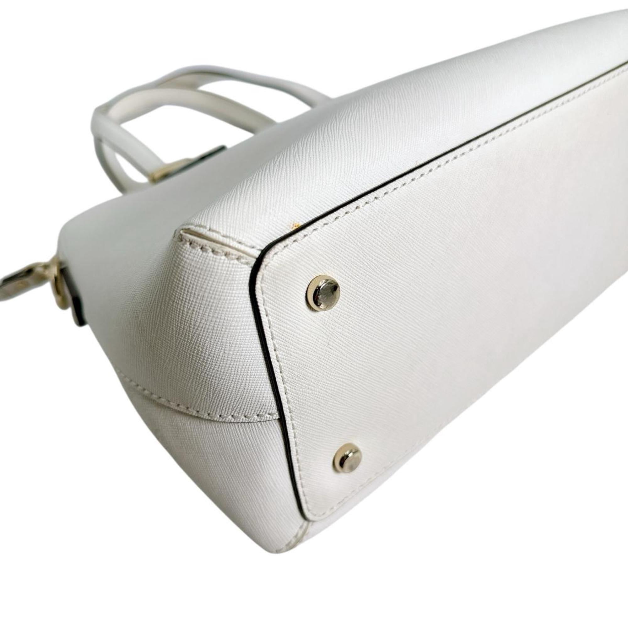 Pre-Owned Kate Spade handbag, 2-way bag, shoulder cowhide leather, PXRU4471, white (Good)