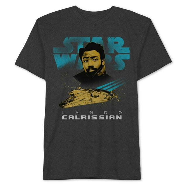 Camiseta Gráfica Star Wars Lando Calrissian Hombre Gris XX-Large