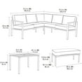 thumbnail image 3 of Mainstays Cobble Hill 3-Piece Patio Sectional Set, Polyester, Outdoors, Grey, 3 of 10