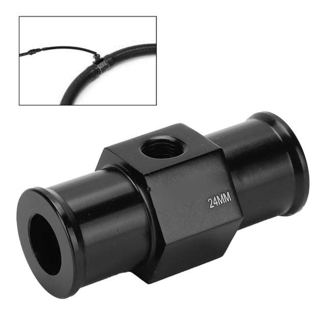 Water Temp Adapter Hose Sensor Adapter Water Temperature Sensor 3-Way Connector for Motorcycle with CNC Anodized Aluminum Alloy
