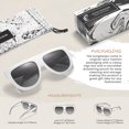 thumbnail image 4 of Oversized Flat Top Women's Fashion Sunglasses Trendy Big Square Designer Retro Sun Glasses, 4 of 5
