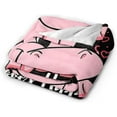 thumbnail image 5 of Hippo Blanket Soft Cozy Pink Hippo Throw Blanket Super Fuzzy Fluffy Warm Just a Girl Who Loves Hippos Lightweight Fleece Flannel Gifts Blankets for Kids Adults 60"X50", 5 of 6
