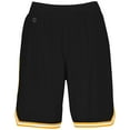 thumbnail image 4 of Holloway Sportswear L Womens RETRO BASKETBALL SHORTS Black/Light Gold/White 224377, 4 of 7
