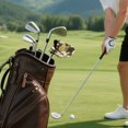 thumbnail image 7 of Haosy Brown Cream Roses Golf Mallet Putter Cover Strong Magnetic Leather Golf Club Headcover Closure, 7 of 7