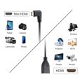 thumbnail image 2 of Mini To Cable 0 5Ft 90 Degree Right Angle Mini,1* -to--Cable,Black, 2 of 6