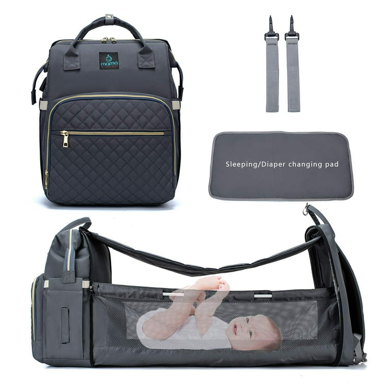 Expandable Baby Diaper Bag Backpack 4 in 1 Tote Messenger Bag 