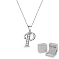 thumbnail image 1 of Juwaliy Collar con Dije de Inicial para Mujer Letra P 925 Plata de Ley Dije Del Alfabeto con Monograma con Brillo Nombre Personalizado Joyería Regalo para Madre Esposa Hija, 1 of 9