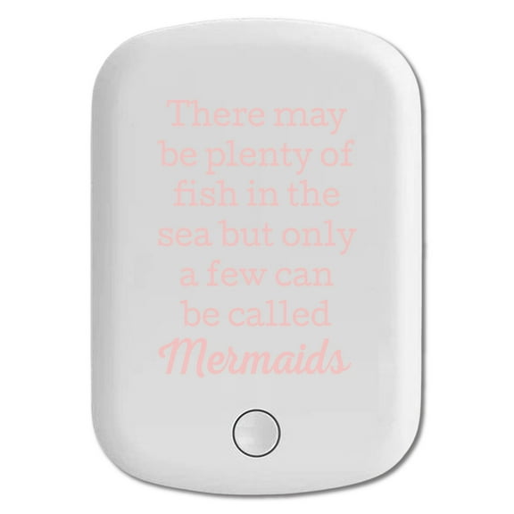 DistinctInk Magnetic Battery Pack, 10000 mAh Wireless Portable Charger with USB-C Cable, Compatible with MagSafe iPhone 14 / 13 / 12 Series - Plenty of Fish in the Sea But Only a Few Mermaids