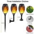 thumbnail image 2 of Juego de 2 luces solares para exterior, apliques solares de pared para decoración de jardín, luces solares para exterior impermeables, mini antorchas decorativas para jardín, patio, etc., 2 of 4