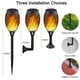 thumbnail image 2 of Juego de 8 luces solares para exterior, apliques solares de pared para decoración de jardín, luces solares para exterior impermeables, mini antorchas decorativas para jardín, patio, etc., 2 of 4