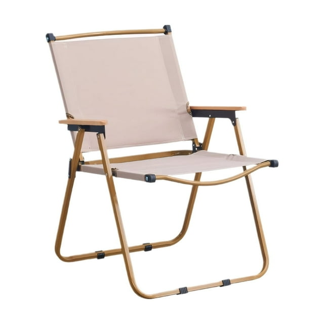 ziyahi Sturdy Foldable Chair For Camping Built To Withstand Rough Terrain Foldable And Easy To Store cream-coloured trumpet