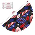 thumbnail image 3 of Yiaed American With Lips Print Christmas Tree Skirt , Tree SkirtsTree Mat for Christmas Winter Holiday Indoor Decorations-30", 3 of 7