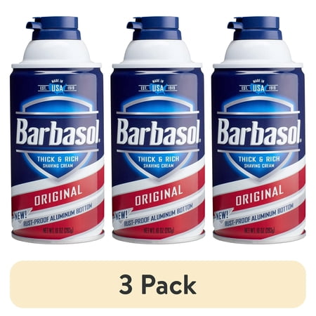 3 Pack - Barbasol, Thick & Rich Shaving Cream, Original - 10oz Each