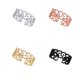 thumbnail image 4 of Jumpingount Anillos de flores huecas para mujer, anillos ajustables de cobre para chica, joyería para fiesta de noche de boda Ropa, zapatos y accesorios Miscelánea Oro blanco Jumpingount  PS13221-03, 4 of 6