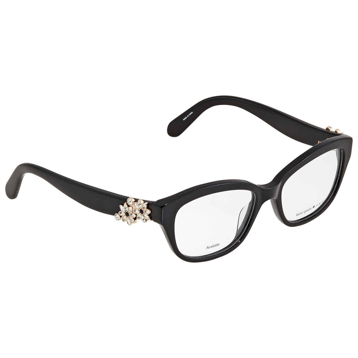 Kate Spade Ladies Black Rectangular Eyeglass Frames Amelina08070051 -  