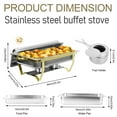 thumbnail image 5 of 2Pcs Buffet Dish,Catering Food Warmer,Chafing Dish Buffet, 5 of 6