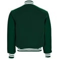 thumbnail image 2 of Holloway Sportswear M Varsity Jacket Myrtle/Dark Green/White 224183, 2 of 4