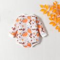 thumbnail image 4 of Luxalzxs Long Sleeve Onesies for Baby Boy Girl Newborn Infant Toddler Cute Pumpkin Sweatshirt Romper Bodysuit Halloween Outfit Onesies 3-6 Months, 4 of 5