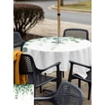 thumbnail image 6 of Square Outdoor Tablecloth with Umbrella Hole Green Eucalyptus Leaf Outside Table Cloth Waterproof Patio Table Cover Spring Natural Botanical Vines Zipper Tablecloths for Picnic Camping 54x54 Inch, 6 of 8