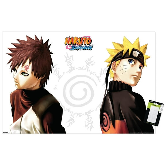 Naruto Shippuden - Gaara and Naruto Wall Poster, 14.725" x 22.375"