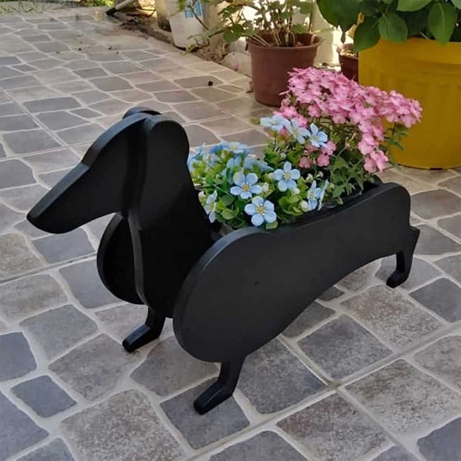 BNNG Dog Shaped Flower Pot Flower Pot Potted Decorations Animal Shape Cartoon Flower Pot Pet Puppy Flower Pot Indoor And Outdoor Gardening Decoration Planters With A Rustic Farmhouse Style