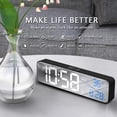 thumbnail image 2 of Graflsoa Dual-Purpose LED Music Alarm Clock with Voice Control, Dual Alarms, Snooze, Weekend Mode, Built-in Lithium Battery, White/Silver/Black Options, 2 of 6
