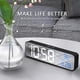 thumbnail image 4 of Reloje Digital LED Grande Para El Reloj Electrónico De Dormitorio Con Termómetro 2 Alarmas Función De Repetición De 5 Niveles Relojes De Espejo De Montaje De Pared USB Para El, 4 of 7