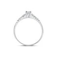 thumbnail image 3 of 10kt White Gold Womens Round Diamond Solitaire Promise Ring 1/8 Cttw, 3 of 4