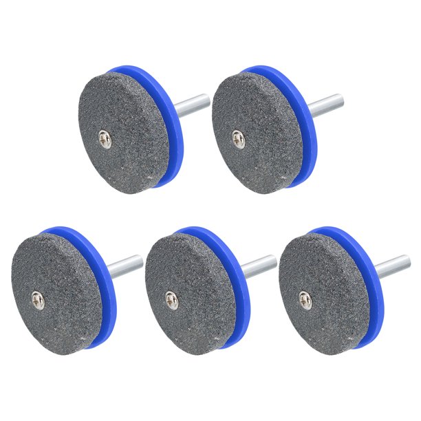 Cortacésped Cuchilla Afilador, 5uds Universal Corindón Cortacésped Cuchilla Amoladora Piedra Rueda para Césped Cortadora Eléctrico Taladro Manual Taladro, Azul Unique Bargains cuchillas de cortacésped