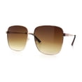 thumbnail image 4 of Womens Luxurious Oversized Rectangle Metal Rim Boyfriend Sunglasses Gold - Brown, 4 of 8