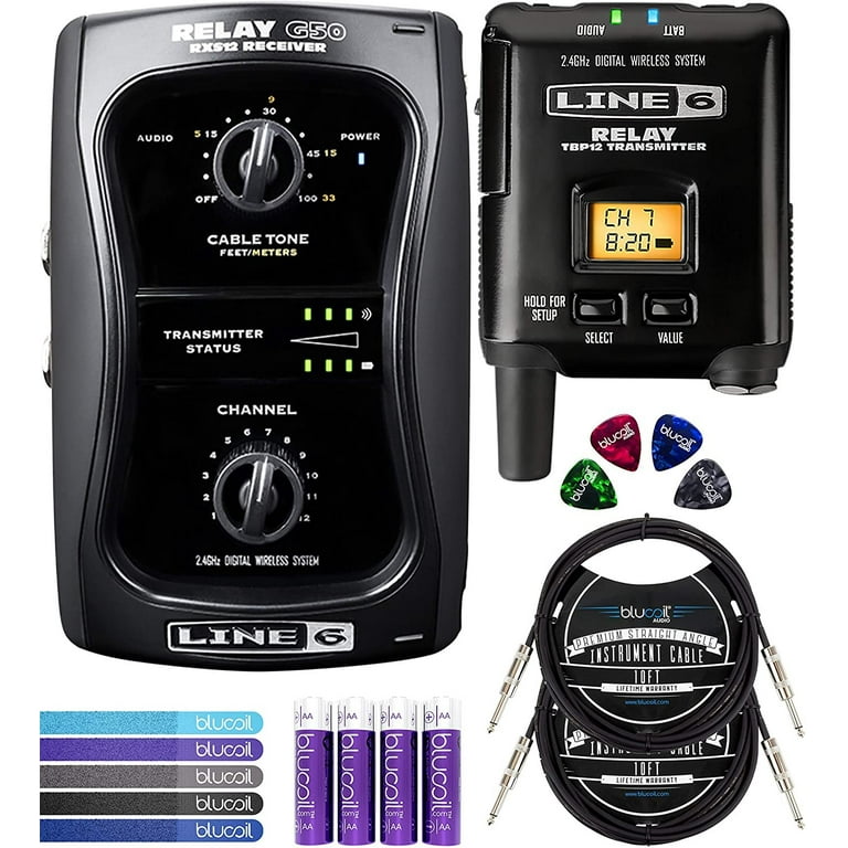Line 6 Relay G50 Wireless Guitar System with Blucoil Instrument