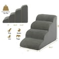 thumbnail image 3 of Pefilos 28" Pet Stairs for Small Dogs, 4-Step Dog Ramp for Beds and Couch, Non-Slip Balanced Indoor Step, Gray, 3 of 7
