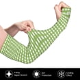 thumbnail image 3 of Gaeub Green Gingham Cooling Sleeves for Men, Arm Sleeves, UV Sun Protection Sleeve to Cover with Silicone Anti-Slip, 3 of 8