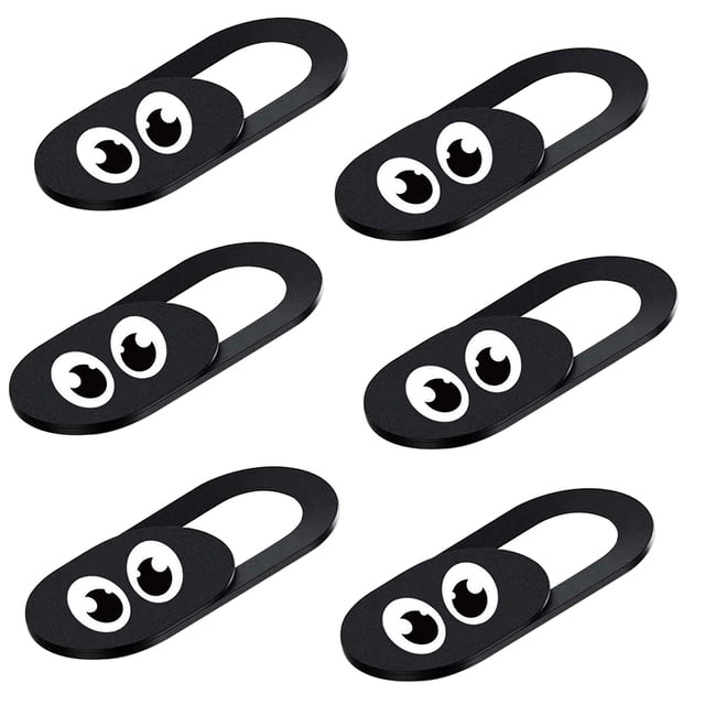 OULII 6PCS Camera Protector ABS Black Privacy Protection for Mobile Phone Everyday Use