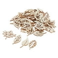 thumbnail image 5 of 50Pack Leaves Wooden Pieces Mixed Wood Chip Painting Drawing Crafts, 5 of 7