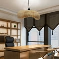 thumbnail image 3 of Pendant Light Wall Plug in Rattan Woven Vintage Hanging Ceiling Lamp for Living Rooms, Dining Room, 3 of 17