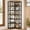 Brown, variant on Demi Bonn 7 Tier Corner Bookshelf, Bookshelves, Open Etagere Bookcase Shelf Storage Organizer, Storage Shelving Unit for Bedroom, Living Room and Home Office, Black