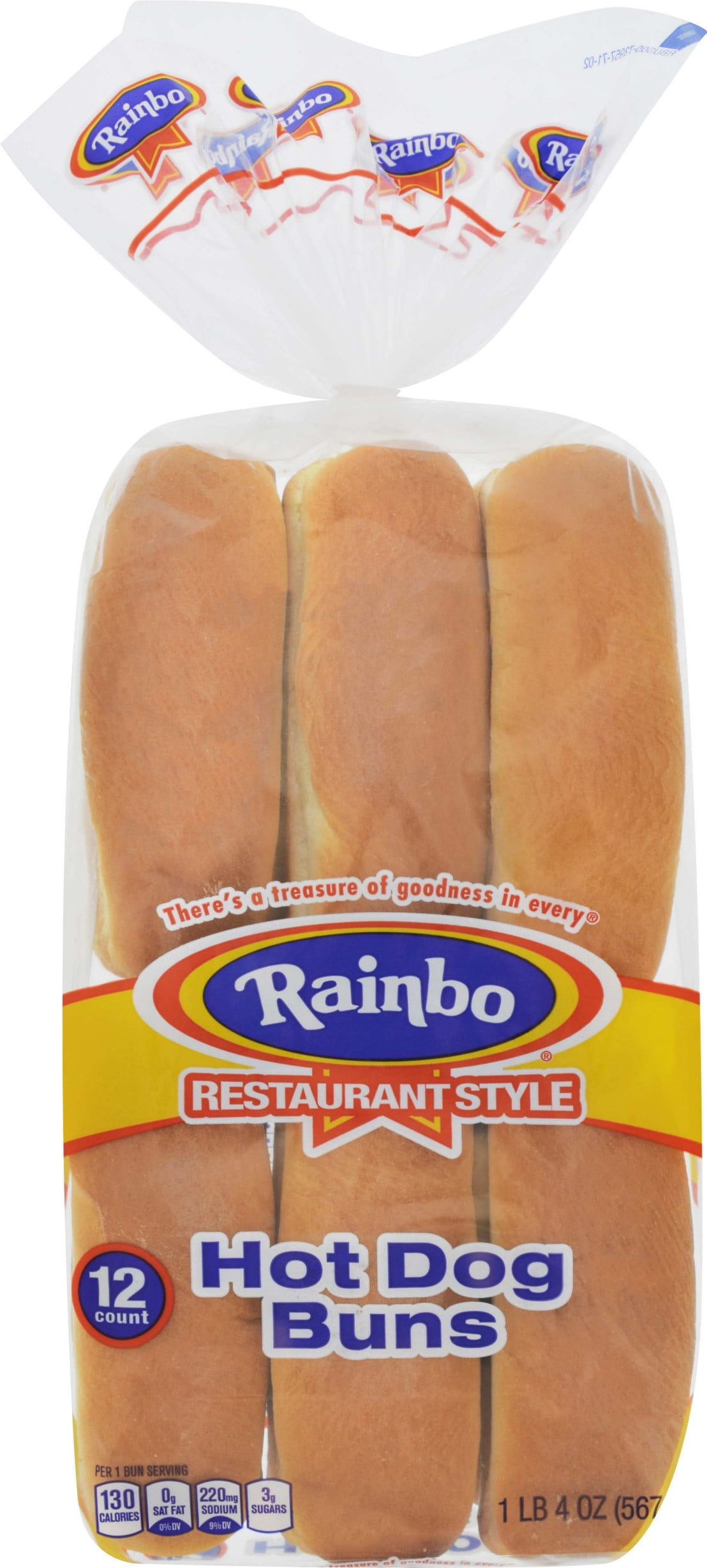 Rainbo Restaurant Style Hot Dog Buns 12 count 20 oz