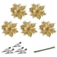 thumbnail image 1 of Adornos Flores Artificiales Con Clip Y Tallo 14 Cm para Árboles Navidad, 1 of 9