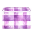 thumbnail image 7 of Yayeee Collapsible Cube Storage Bin with Lid Fabric Closet Decorative Basket with Handles, Purple and White Pattern, 7 of 7