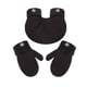 thumbnail image 4 of 3 piezas de guantes de pareja, guantes interconectados, guantes de felpa, mitones de invierno térmicos negro, 4 of 9