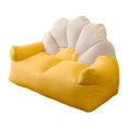 thumbnail image 3 of Loveseat - Puf Creativo De Lino Y Algodón Suave Para Sala De Juegos, Dormitorio, Color Amarillo Y Beige Amarillo Beige, 3 of 8