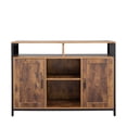 thumbnail image 6 of Sideboard, storage cabinet with open shelves for kitchen dining room living room, industrial style, Rustic Brown, 43.7x15.74x31.5Inches, 6 of 8