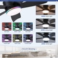 thumbnail image 3 of Ventilador de techo Wiviniya 104 cm con luces y mando a distancia negro, 3 of 9