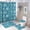 Color-1, variant on Teal Paisley Maroon Floral Pattern Shower Curtain Waterproof Bathroom Curtain Anti-slip Bath Mat Set Toilet Rugs Carpet